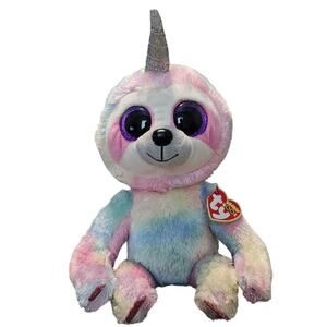 TY Beanie Boo's Collection Cooper Unicorn Sloth Plush Stuffed Animal Toy 11"